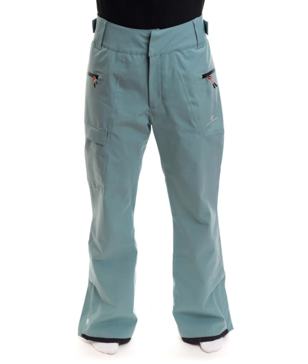 woman wearing dk mint light padded ski pants 1