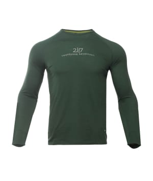 7853919 Luttra Mesh top long forest green front