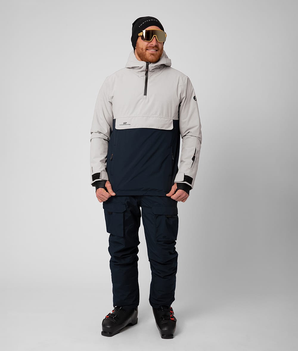 2117 7513926 7523926 men myre padded ski anorak jacket pants light grey navy blue a