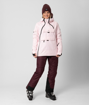 2117 7613924 7623924 women tybble light padded ski jacket pants dark plum purple soft pink a 1